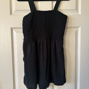 Black Sleeveless Shorts Romper